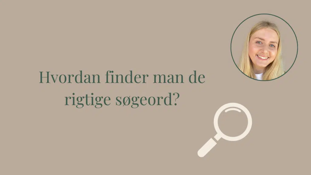 Hvordan finder man de rigtige søgeord